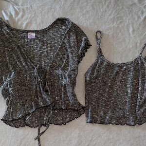 NOBO Black and Gray Knit Tops Set